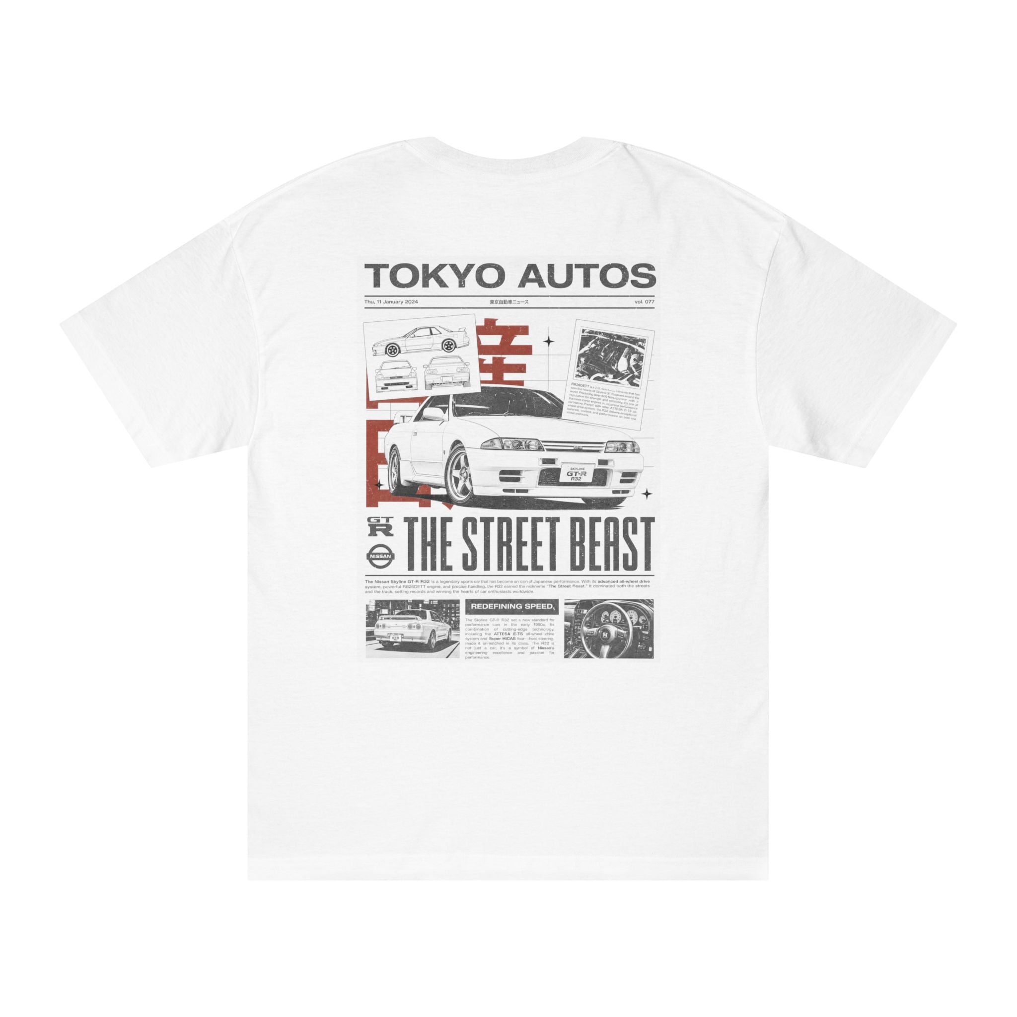 R32 Tokyo Autos Graphic Tee — JDM Skyline Car Shirt